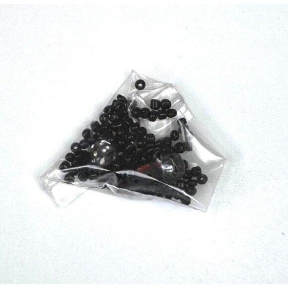 NEW G-Lish Anthropologie Beaded Clutch Shoulder Bag Black Chain Strap Goth 90s - Picture 8 of 12